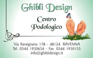 Ghibli Design - Biglietto personalizzabile,  #1003 - fronte - podologia, podologo, podologico, pedicure, piedi, farfalla, fiori