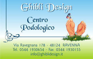 Ghibli Design - Biglietto personalizzabile,  #1004 - fronte - podologia, podologo, podologico, pedicure, piedi, farfalla, fiori