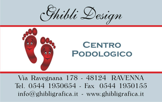 Ghibli Design - Biglietto personalizzabile,  #1005 - fronte - podologia, podologo, podologico, piedi, pedicure, impronta, orma, salute