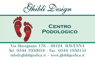 Ghibli Design - Biglietto personalizzabile,  #1010 - fronte - podologia, podologo, podologico, piedi, pedicure, impronta, orma, salute