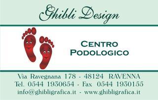 Ghibli Design - Biglietto personalizzabile,  #1011 - fronte - podologia, podologo, podologico, piedi, pedicure, impronta, orma, salute