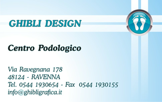 Ghibli Design - Biglietto personalizzabile,  #1014 - fronte - podologia, podologo, podologico, pedicure, piedi, salute, croce