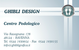 Ghibli Design - Biglietto personalizzabile,  #1015 - fronte - podologia, podologo, podologico, pedicure, piedi, salute, croce