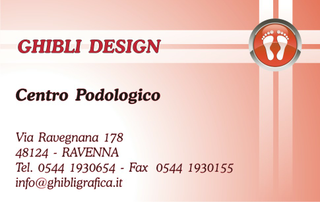 Ghibli Design - Biglietto personalizzabile,  #1018 - fronte - podologia, podologo, podologico, pedicure, piedi, salute, croce