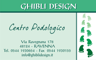 Ghibli Design - Biglietto personalizzabile,  #1038 - fronte - podologia, pedicure, podologo, podologico, piedi, salute, orma, impronta,
