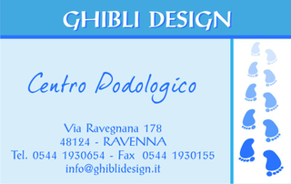 Ghibli Design - Biglietto personalizzabile,  #1039 - fronte - podologia, pedicure, podologo, podologico, piedi, salute, orma, impronta,