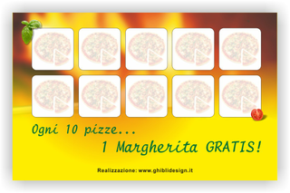 Ghibli Design - Biglietto personalizzabile,  #1594 - indietro - 3270, 1594, basilico, catalogo, forno, fuoco, legna, mozzarella, olive, pizza, pizzeria, pomodoro, ristorante