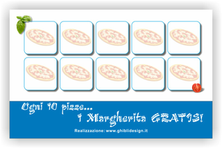 Ghibli Design - Biglietto personalizzabile,  #1606 - indietro - 3271, 1606, pizza da asporto, pizzeria, speedy, a domicilio, scooter, blu, azzurro, bianco,
