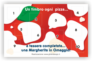 Ghibli Design - Biglietto personalizzabile,  #1613 - indietro - pizza pizzeria ristorante mozzarella pomodori tagliatelle tagliolini primo piatto