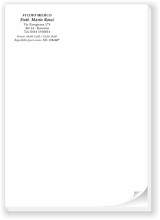 Ghibli Design - Blocco A5 in nero,  #1764 - ambulatorio, appunti, blocco, catalogo, dentista, dentistico, medico, note, ricetta, ricettario, ricette, studio, veterinario