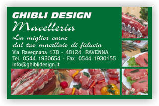 Ghibli Design - Biglietto personalizzabile,  #1894 - fronte - affettati, arrosto, bistecca, bovina, carne, fiorentina, macelleria, ovina, piatti, polleria, pronti, salumeria, salumi, spiedini, suina, verde