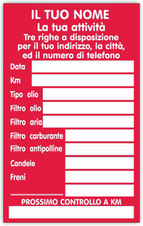Ghibli Design - Etichette cambio-olio,  #2011 - cambio olio, etichetta, adesiva, tagliando, revisione, officina, autofficina, carrozzeria, elettrauto, gommista
