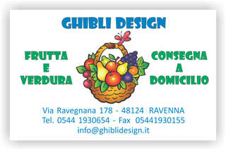 Ghibli Design - Biglietto personalizzabile,  #2146 - fronte - bianco, catalogo, cesto, disegno, frutta, fruttivendolo, verdura