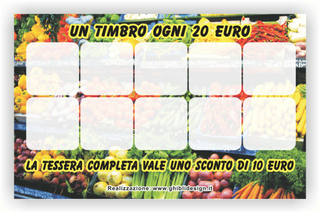 Ghibli Design - Biglietto personalizzabile,  #2160 - indietro - 3326, 2160, frutta verdura fruttivendolo supermercato pomodori zucchini melanzane peperoni