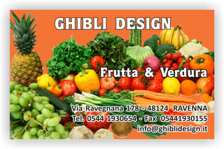 Ghibli Design - Biglietto personalizzabile,  #2162 - fronte - 3327, 2162, frutta verdura fresca fruttivendolo arancione