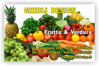 Ghibli Design - Biglietto personalizzabile,  #2165 - fronte - frutta verdura fresca fruttivendolo