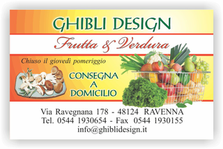 Ghibli Design - Biglietto personalizzabile,  #2173 - fronte - frutta verdura fresca fruttivendolo funghi porcini supermercato carrello cesto cestino giallo arancione
