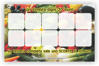 Ghibli Design - Biglietto personalizzabile,  #2209 - indietro - 3336, 2209, catalogo, fresca, frutta, fruttivendolo, verdura