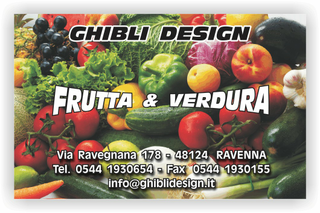 Ghibli Design - Biglietto personalizzabile,  #2210 - fronte - frutta verdura fresca fruttivendolo 