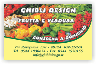 Ghibli Design - Biglietto personalizzabile,  #2211 - fronte - 3337, 2211, frutta verdura fresca fruttivendolo mercato supermercato giallo