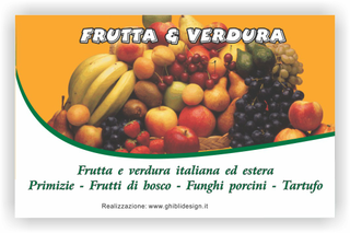 Ghibli Design - Biglietto personalizzabile,  #2212 - indietro - catalogo, fresca, frutta, fruttivendolo, mercato, supermercato, verdura
