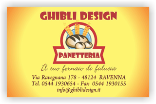 Ghibli Design - Biglietto personalizzabile,  #2238 - fronte - 3527, 2238, pane panetteria panettiere forno fornaio spighe grano giallo arancione