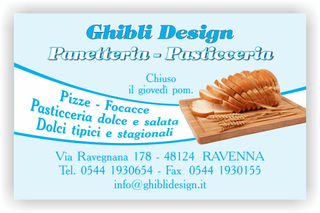 Ghibli Design - Biglietto personalizzabile,  #2272 - fronte - pane panetteria panettiere forno fornaio spighe grano azzurro