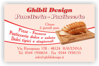 Ghibli Design - Biglietto personalizzabile,  #2274 - fronte - pane panetteria panettiere forno fornaio spighe grano rosa