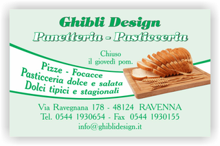 Ghibli Design - Biglietto personalizzabile,  #2275 - fronte - pane panetteria panettiere forno fornaio spighe grano verde