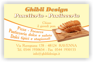 Ghibli Design - Biglietto personalizzabile,  #2276 - fronte - pane panetteria panettiere forno fornaio spighe grano giallo