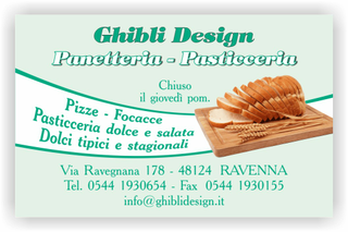 Ghibli Design - Biglietto personalizzabile,  #2277 - fronte - pane panetteria panettiere forno fornaio spighe grano verde