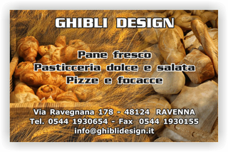 Ghibli Design - Biglietto personalizzabile,  #2296 - fronte - 3533, 2296, pane panetteria panettiere forno fornaio grano spighe campo
