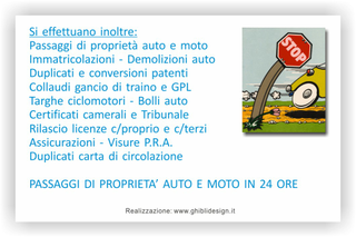 Ghibli Design - Biglietto personalizzabile,  #2300 - indietro - autoscuola, catalogo, guida, scuola, strada