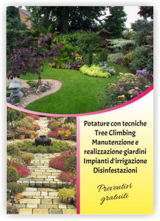 Ghibli Design - Volantino A5,  #2640 - indietro - volantini, flier, giardinaggio, giardiniere, giardino, terrazzi, giardini, tosaerba, alberi, aiuole