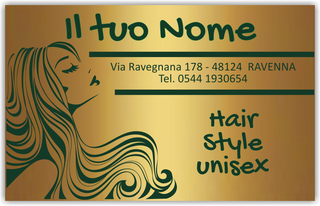 Ghibli Design - Etichette rettangolari gold o silver,  #2934 - gold, oro, ragazza, donna, capelli, stilizzato, verde, verdone