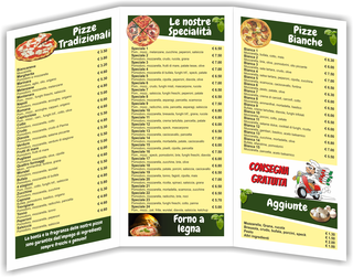 Ghibli Design - Depliant A4 due pieghe,  #2960 - indietro - depliant, pizza, pizzeria, ristorante