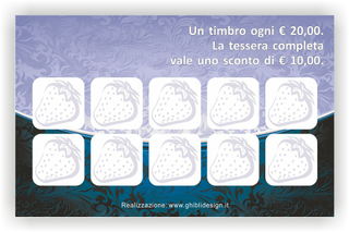 Ghibli Design - Biglietto personalizzabile,  #3219 - indietro - torta, viola, blu, croissant, cornetto