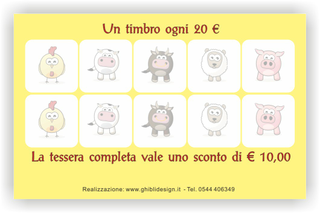 Ghibli Design - Biglietto personalizzabile,  #3514 - indietro - 4114, 3514, mucca, maiale, pollo, pecora, giallo