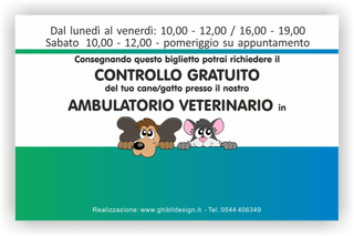 Ghibli Design - Biglietto personalizzabile,  #3590 - indietro - 4024, 3590, cane, veterinario, grigio, bianco, blu