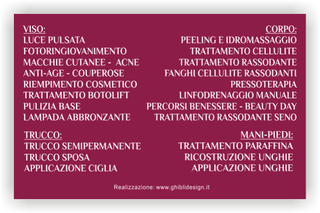 Ghibli Design - Biglietto personalizzabile,  #3633 - indietro - 4421, semplice, logo, massaggi, simbolo, bordeaux, rosa, bianco