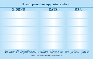 Ghibli Design - Biglietto personalizzabile,  #390 - indietro - 2509, 390, azzurro, bastone, blu, caduceo, croce, dentista, dentisti, dentistico, medico, plus, serpenti, studio