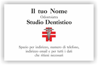 Ghibli Design - Biglietto personalizzabile,  #394 - fronte - 1279A, 394, croce, caduceo, serpenti, bastone, studio medico, studio dentistico, dentista, dentisti, plus