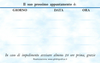 Ghibli Design - Biglietto personalizzabile,  #398 - indietro - 2522, 398, azzurro, bastone, blu, caduceo, dentista, dentisti, medico, serpenti