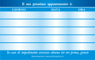 Ghibli Design - Biglietto personalizzabile,  #431 - indietro - 998, 431, azzurro, blu, catalogo, croce, dentista, dentistico, strumenti, studio