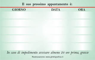 Ghibli Design - Biglietto personalizzabile,  #436 - indietro - 997B, 436, croce, dentista, dentistico, strumenti, studio, verde