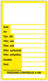 Ghibli Design Etichetta adesiva cambio-olio da timbrare N°4790