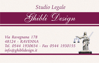 Ghibli Design - Biglietto personalizzabile,  #497 - fronte - avvocato, studio legale, giustizia, legge, allinclusive