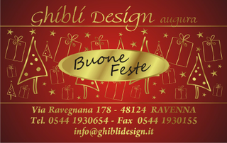 Ghibli Design - Biglietto specifico per le festività,  #515 - anno, feste, festività, natale, nuovo, rosso