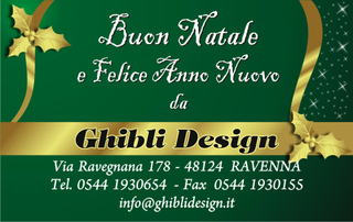 Ghibli Design - Biglietto specifico per le festività,  #518 - anno, feste, festività, natale, nuovo, verde