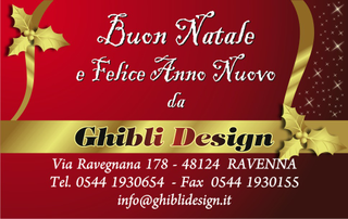 Ghibli Design - Biglietto specifico per le festività,  #520 - anno, feste, festività, natale, nuovo, rosso